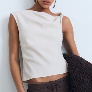 Mango Asymmetrical Draped top